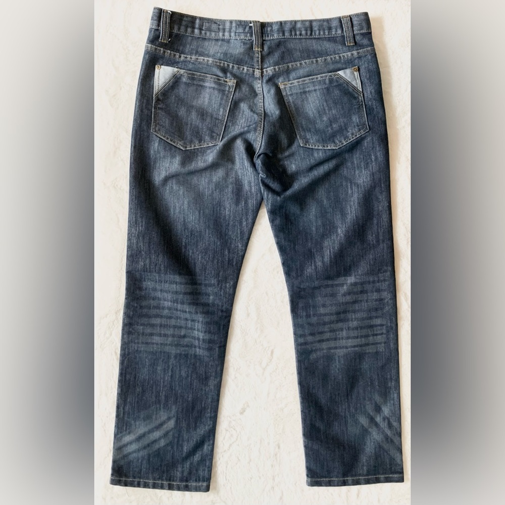 PD&C Slim Straight Blue Wash Jeans 34x30 - Picture 2 of 4
